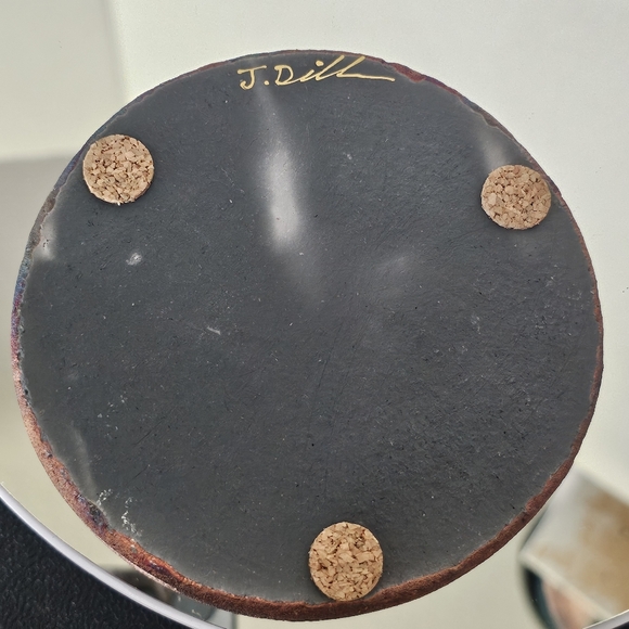 Raku Art Pottery Coasters Signed Jeremy Diller Set of 3 Raku Elk 🦌 - Picture 7 of 10
